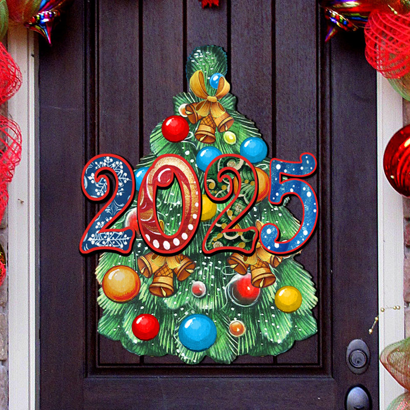 Décoration de porte 2025 Célébrez Noël, par D. Debrekht