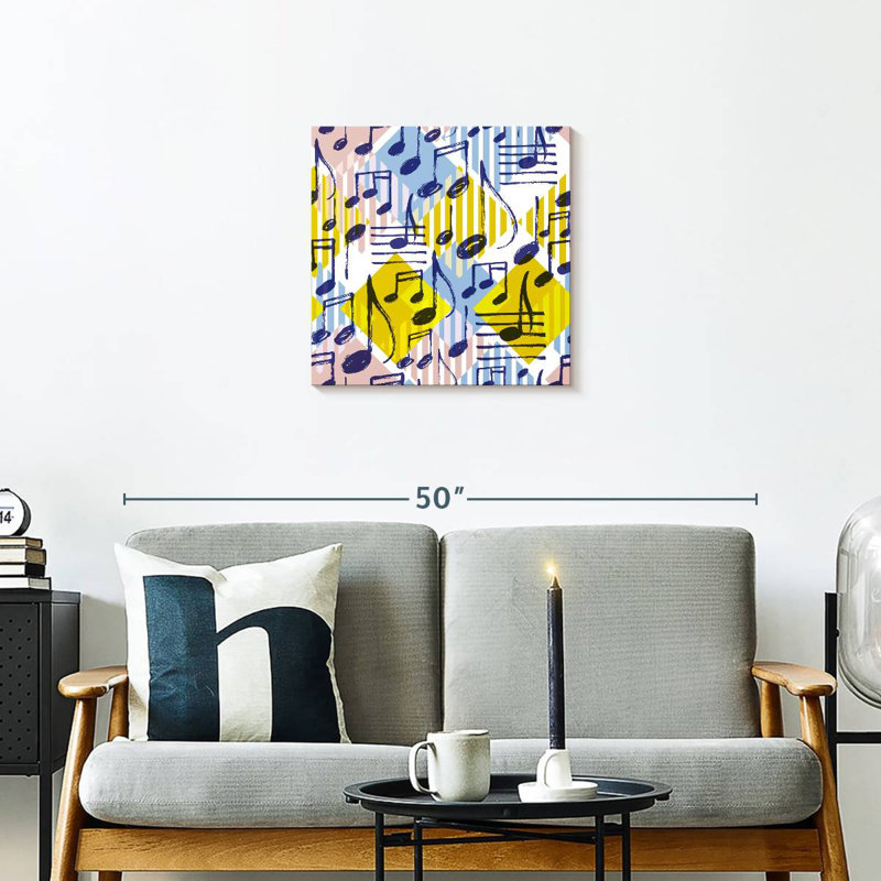 Abarca Geometric Musical Notes, 20" H x 20" W