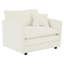 Ensemble 2 pièces avec chaise, tissu respirant, ensemble de sièges de salon confortables, revêtement blanc et chenille 2, structure en bois massif robuste, rembourrage en éponge confortable, essentiel