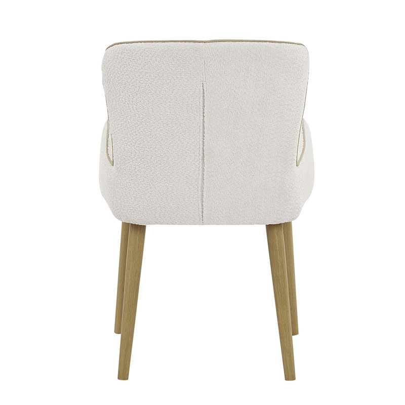Ensemble de 2 chaises d'appoint Beige Boucle & Oak