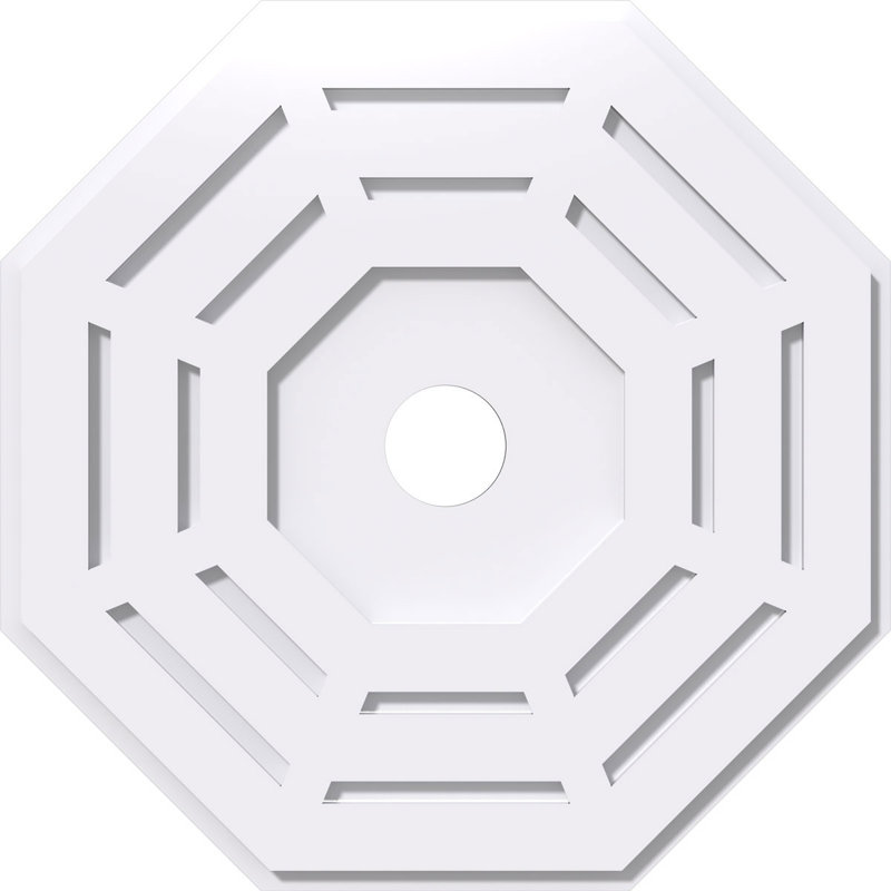 Médaillon de plafond contemporain en PVC Westin, H 1 po x l 22 po x P 22 po
