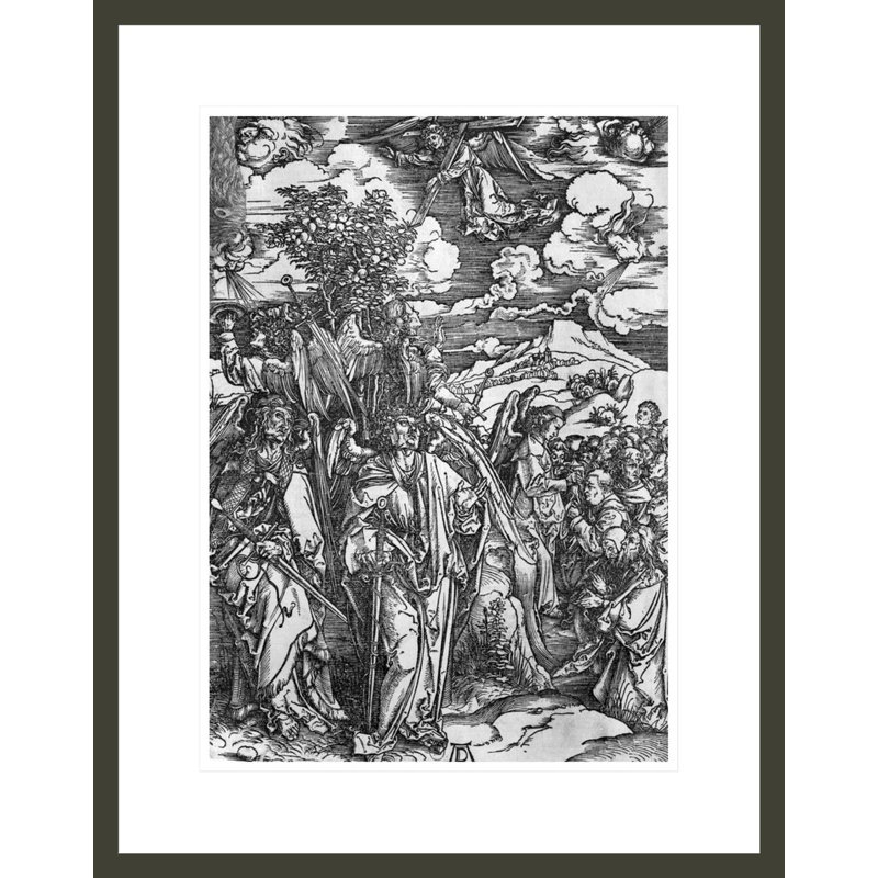 Scène de l'Apocalypse «The Four Angels tenant les vents» par Albrecht Dürer, impression giclée sur cadre