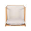 Fauteuil club de patio en bois d'acacia (1 pièce) - Finition teck, coussin beige résistant à l'eau