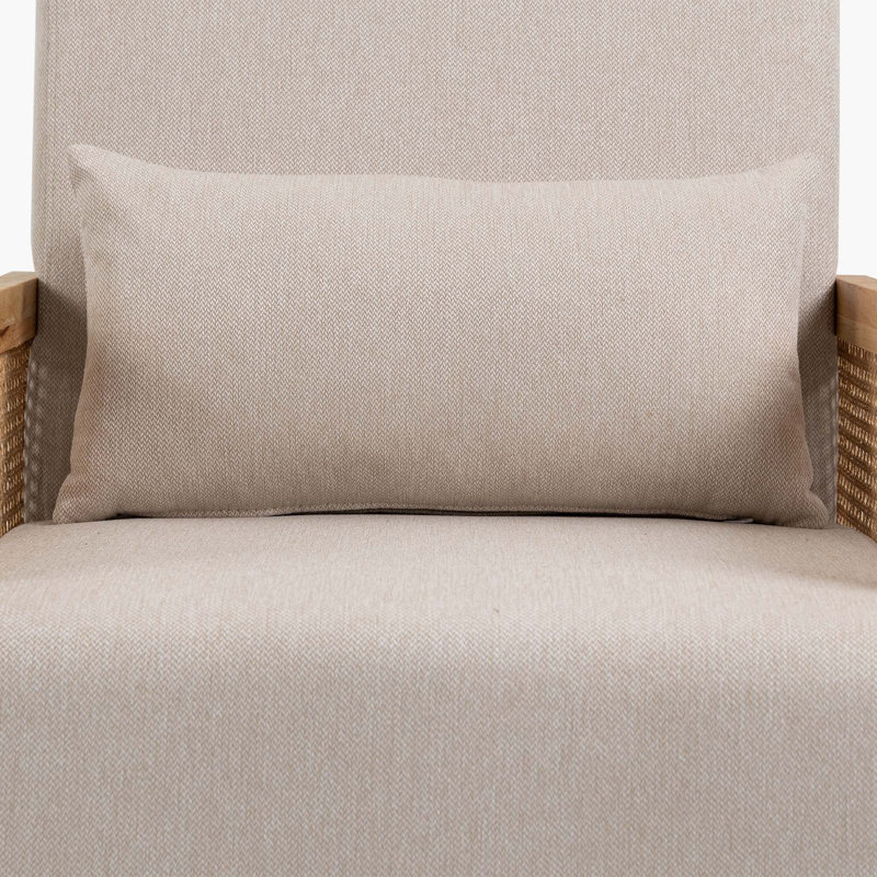 Fauteuil pivotant de 24,02 po Crestone, Lin beige