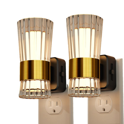 Night Light, Night Lights Plug Into Wall, Soft White LED Nightlight, Adjustable Brightness 0-100LM, Dusk To Dawn Sensor, Soft Light(Cream/2 Pack)