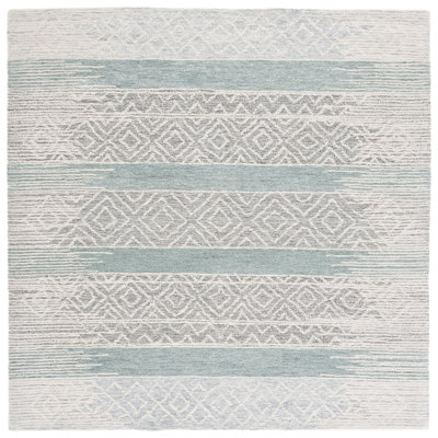 Metro Hand Tufted Wool/Cotton Abstract Rug in NATURAL/LIGHT GREY