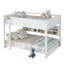 Solid Wood Bunk Bed with Built-in Storage Cabinets, Charging Station, Ladder and Safety Guardrails-20660106