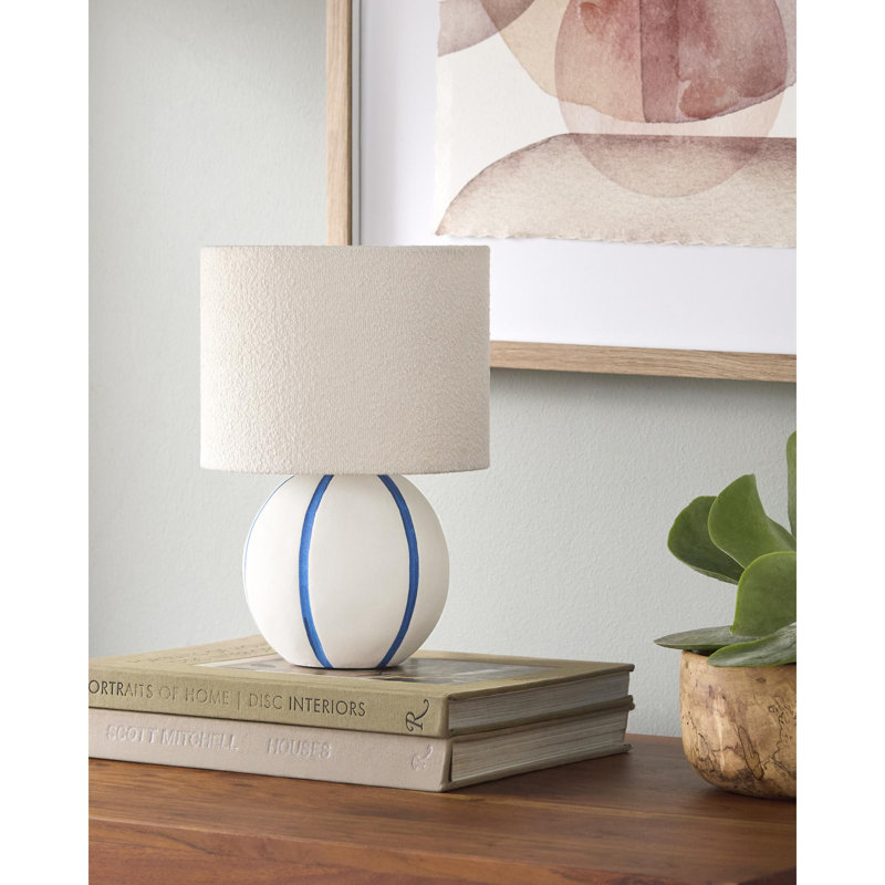 Kowal Kinki Table Lamp, Cream/Navy