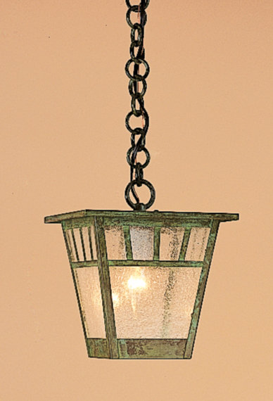 Lanterne suspendue extérieure à 1 lumière Savannah, 8.75" H x 7.5" W, Verdigris Patina, bronzer