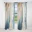 Rideau côtier occultant moderne sable bleu et beige Modern V - 1 panneau-107808873