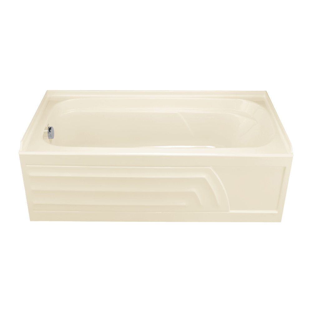 Colony 59.87'' Soaking Acrylic Bathtub, Linen, Right