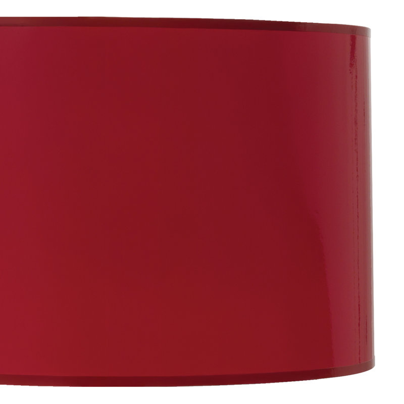 Lampe de table Annika, Rouge, H 24 po x l 13,5 po x P 13,5 po, Parchemin opaque peint rouge