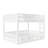 Queen over Queen Bunk Bed with Ladder, Guardrails, Pegboard & Bookshelf, White-775548849-775548862