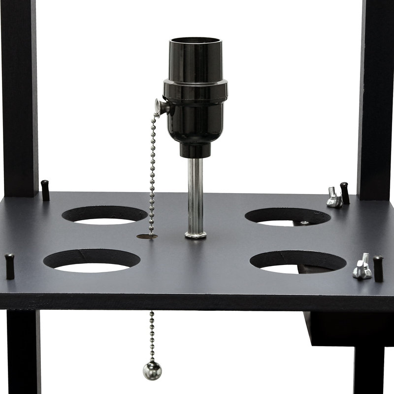62.52'' Black Traditional Floor Lamp, Black