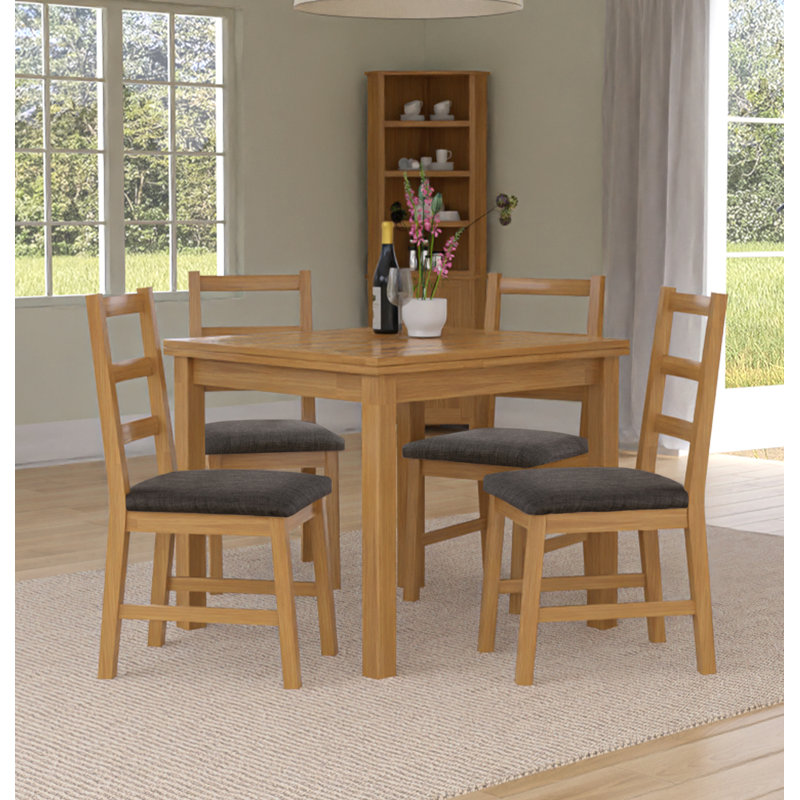Hatcher 4 - Person Solid Oak Dining Set