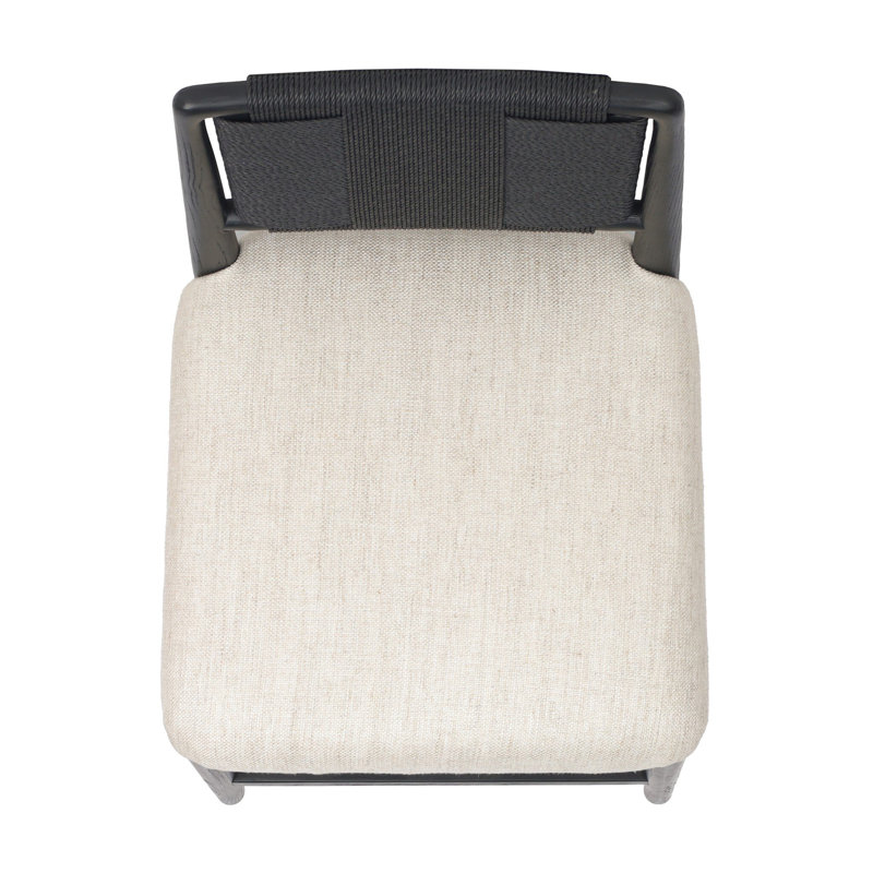 Rothler Stool-Alcala Wheat-Counter, Counter Stool (27” Seat Height), Essence Natural/Rayon/Viscose, Black Brushed Ash