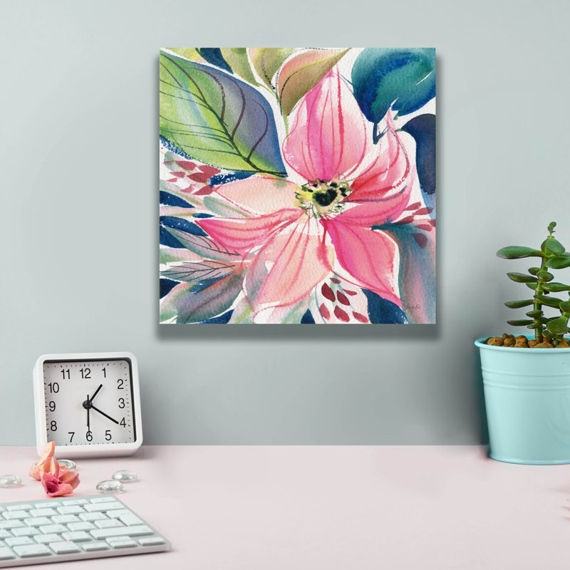 Art mural sur toile Epic Graffiti «Floral Burst 1» par Kristy riz, H 12 po x l 12 po x P 0,75 po