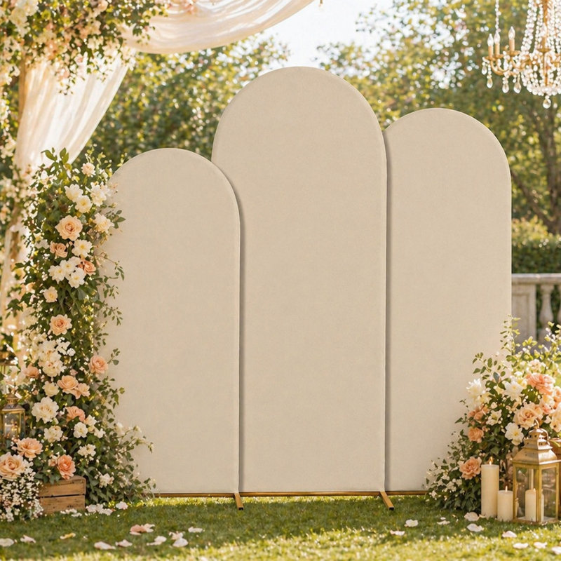 Ensemble de 3 housses extensibles (7,2 pi, 6,6 pi et 6 pi) extensibles pour décor de mariage, de fête de naissance et d'événement