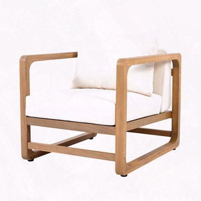 Fauteuil club en acacia