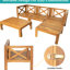 5 sièges modulaires de patio, finition naturelle, coussins beiges, structure en bois pour l'eau, pour l'extérieur, espaces-1539721450