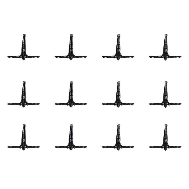 Sculpture murale classique Wall Diver Home Decor | 12 pièces | Noir |