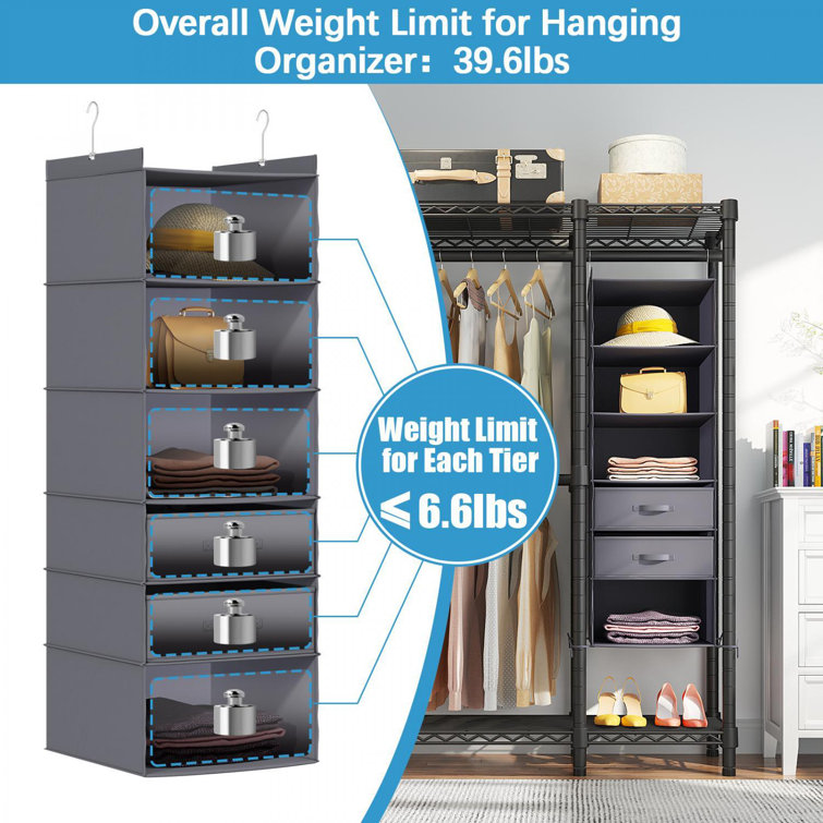  5 Tier Closet Hanging Organizer, Clothes Hanging