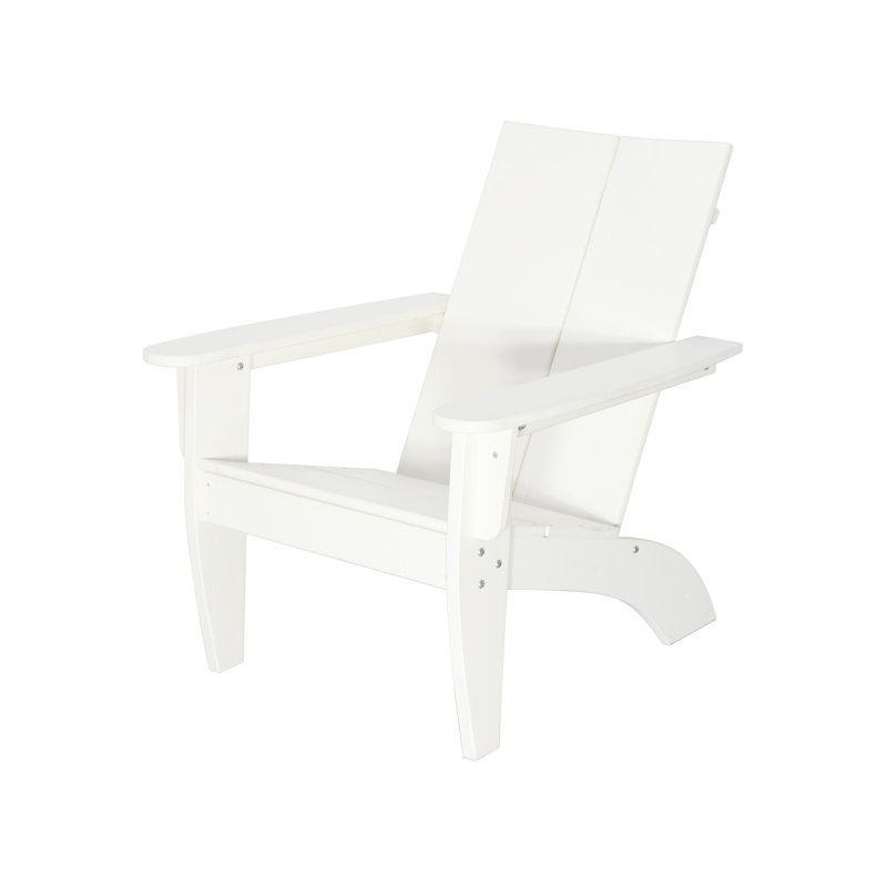 Outdoor Modern Adirondack Chair, White