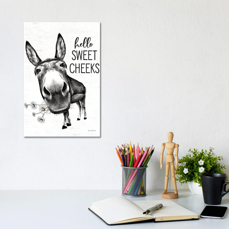 Hello Sweet Cheeks Donkey- Gallery-Wrapped Canvas Giclée