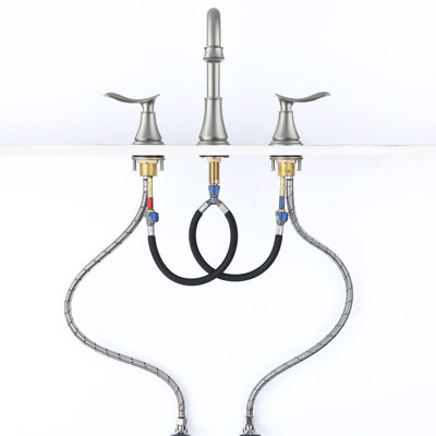 Bathroom faucet with 360 degree turn spout