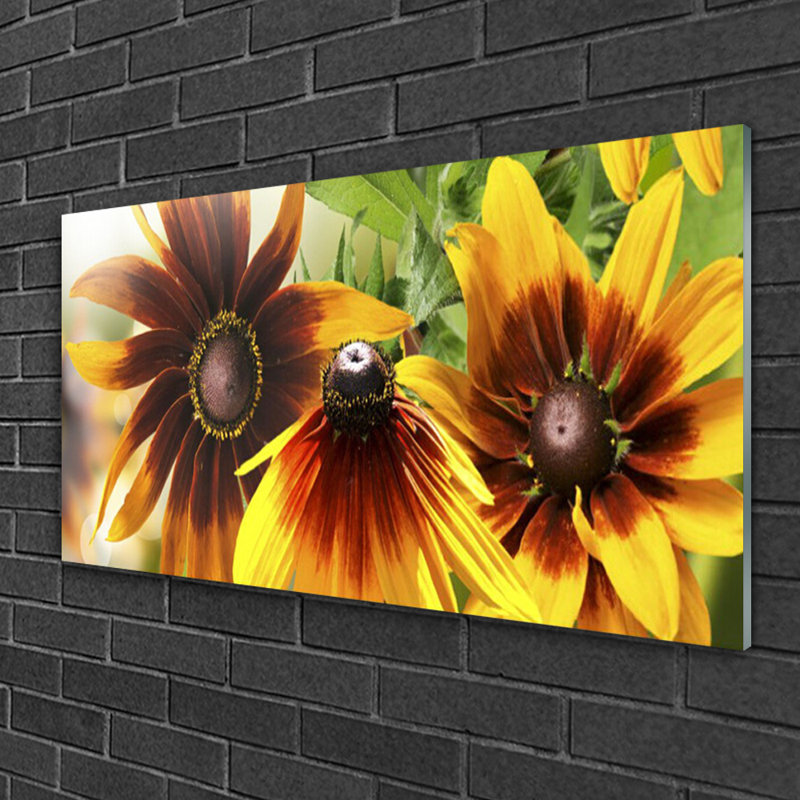 Floral Flowers - Unframed Photograph on Glass