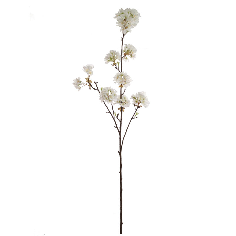 43'' Faux Cherry Blossom Branch, 12, White