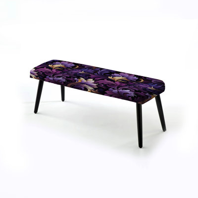 Banc rembourré noir profond Ragdolls - Paisley