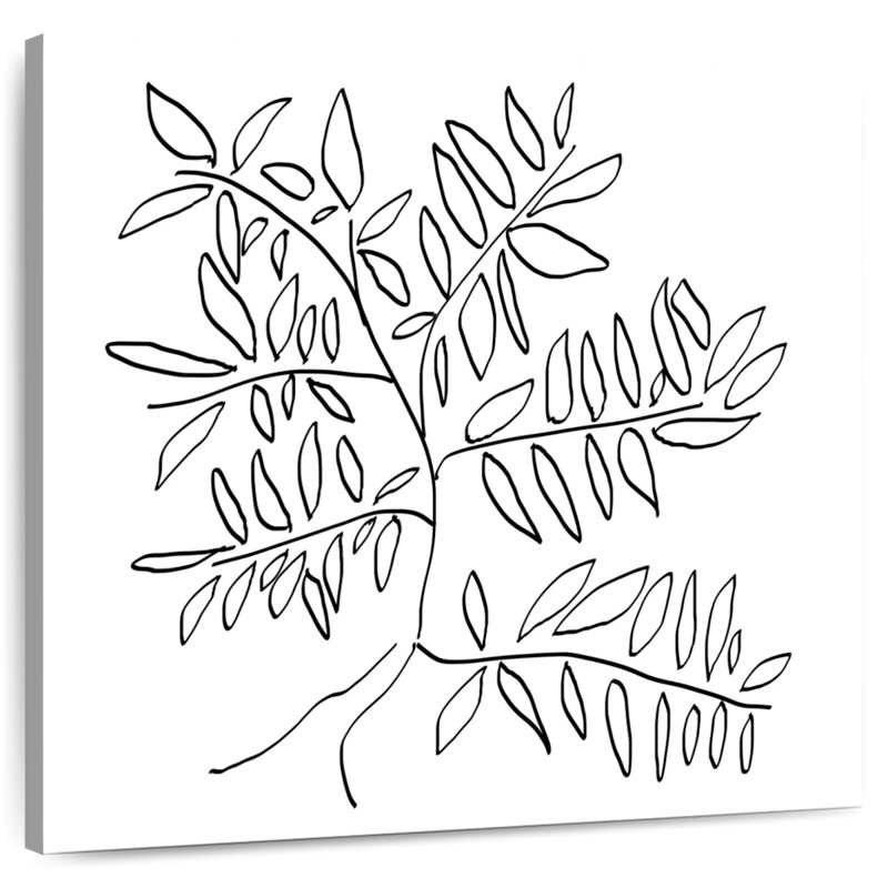 Harnek A Black And White Tree, 36" H x 36" W