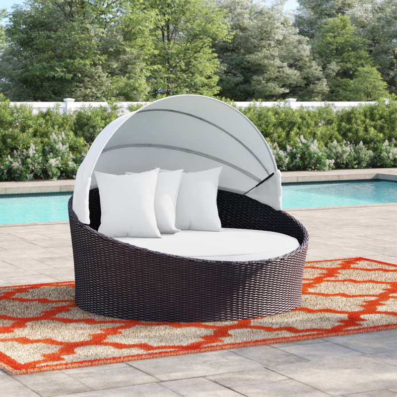 Modway Siesta Canopy Outdoor Patio Daybed, White
