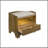 1-Drawer Nightstand with Integrated LED, Medium Oak