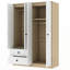 Armoire polyvalente à 4 portes avec plusieurs options de rangement pour tous vos besoins