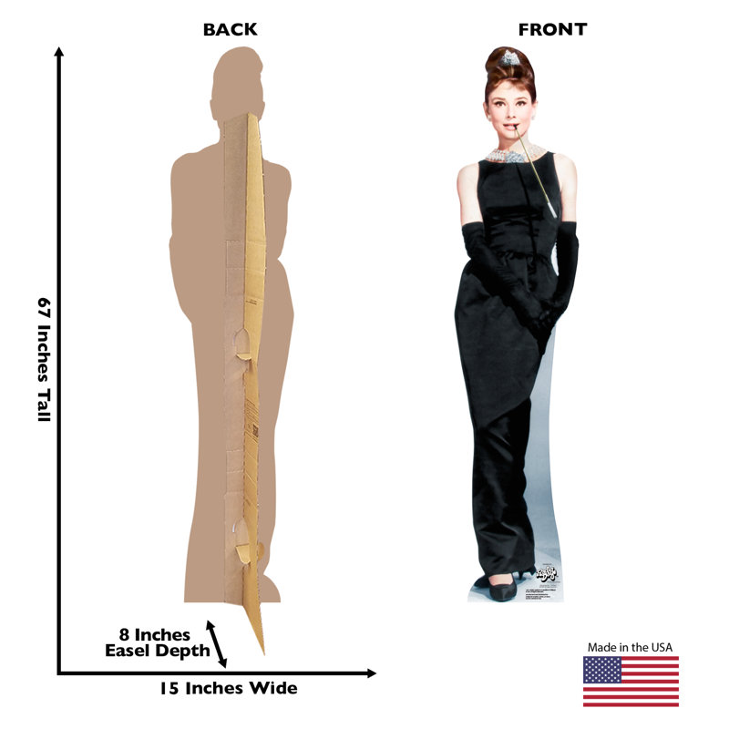 Audrey Hepburn Life Size Cardboard Cutout Standup - Black Dress
