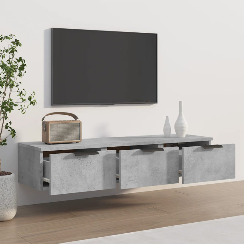 Ivenson Unfinished TV Stand, Light Grey