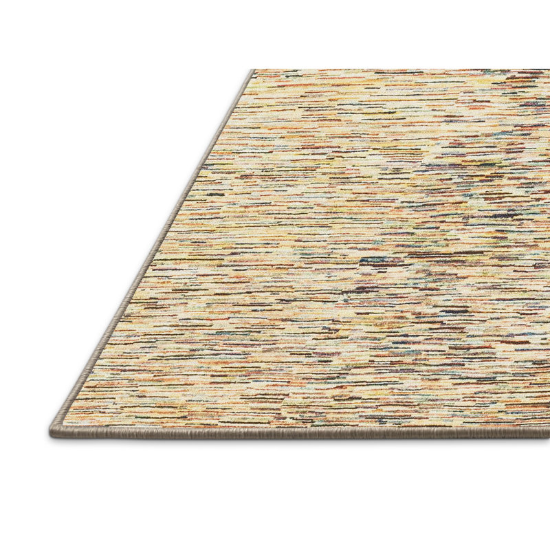 Tapis multicolore à motif abstrait Delastre, Rectangle 5 pi x 7 pi