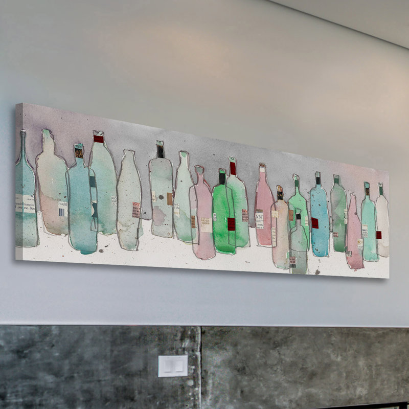Wine Party III Print on Wrapped Canvas, 20" H x 60" W x 1.5" D