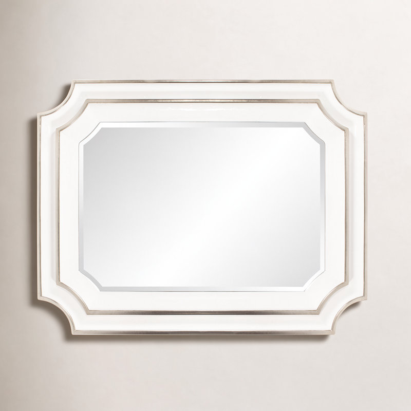 Miroir festonné Ethan - blanc, Blanc