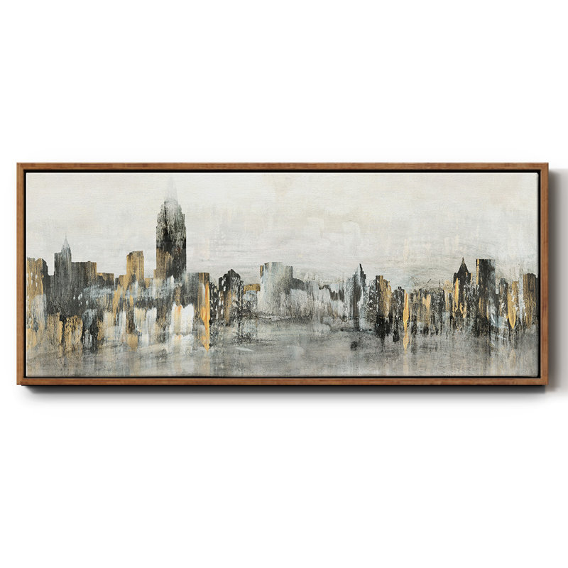 Bright City Lights- Framed Canvas, 20" H x 50" W