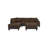 Modern Sofa Sectional Sofa Chocolate Polyfiber Cushion Tufted Reversible 3Pc Sectional Sofa, Chaise Ottoman Living Room Furniture