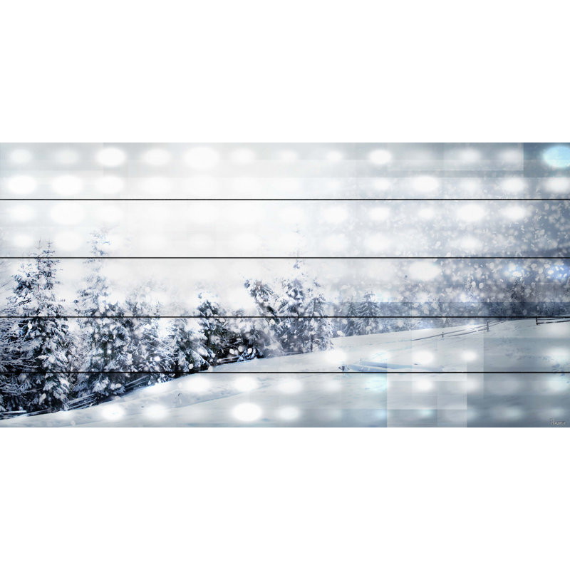 Neige, reproduction de photo, H 30 po x l 60 po