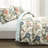 Green/Blue Standard Cotton Reversible 3 Piece Duvet Cover Set-846512452