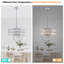 Lustre tambour moderne en cristal avec design à 6 lumières et hauteur réglable-632300749