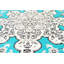 Tapis turquoise/gris oriental Crediton-169360301