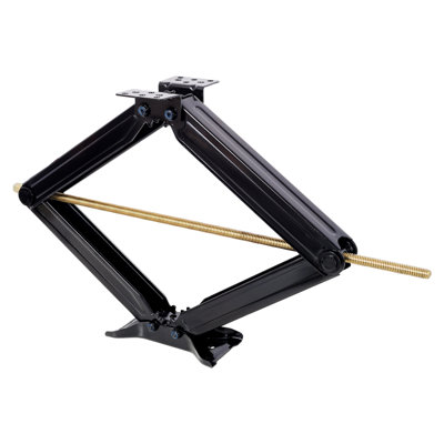 10,000 lbs Capacity RV Scissor Jack Stabilizer Set of 2 with Crank Handle - 30 Inch Extension, Heavy Duty Steel, Black