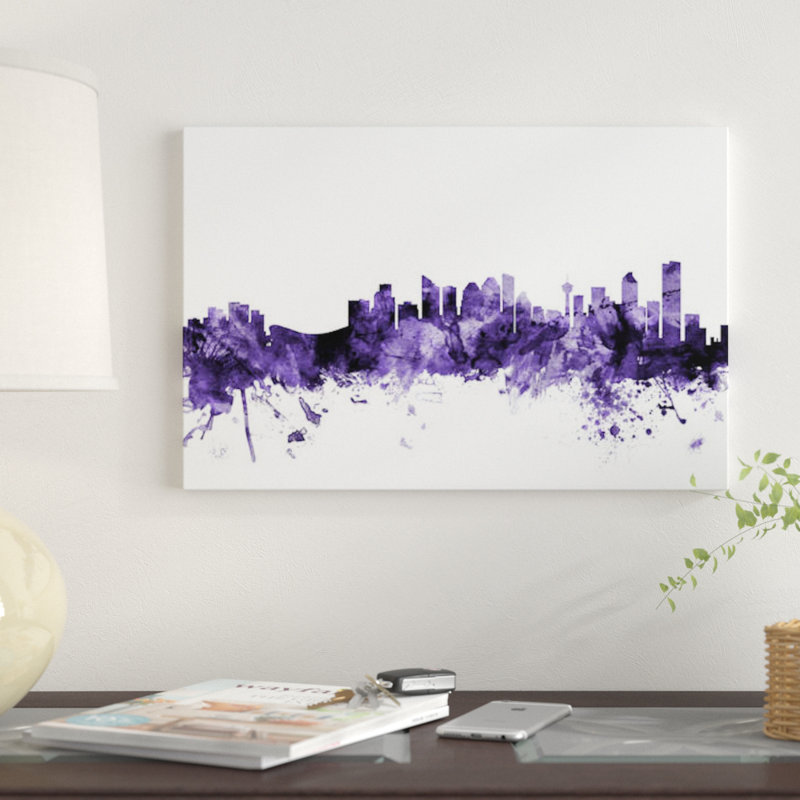 « calgary, canada horizon » par michael tompsett, impression sur toile tendue, H 12 po x l 18 po x P 1,5 po, Toile tendue