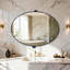 Miroir de salle de bain pivotant avec cadre en métal noir 20 po x 28 po